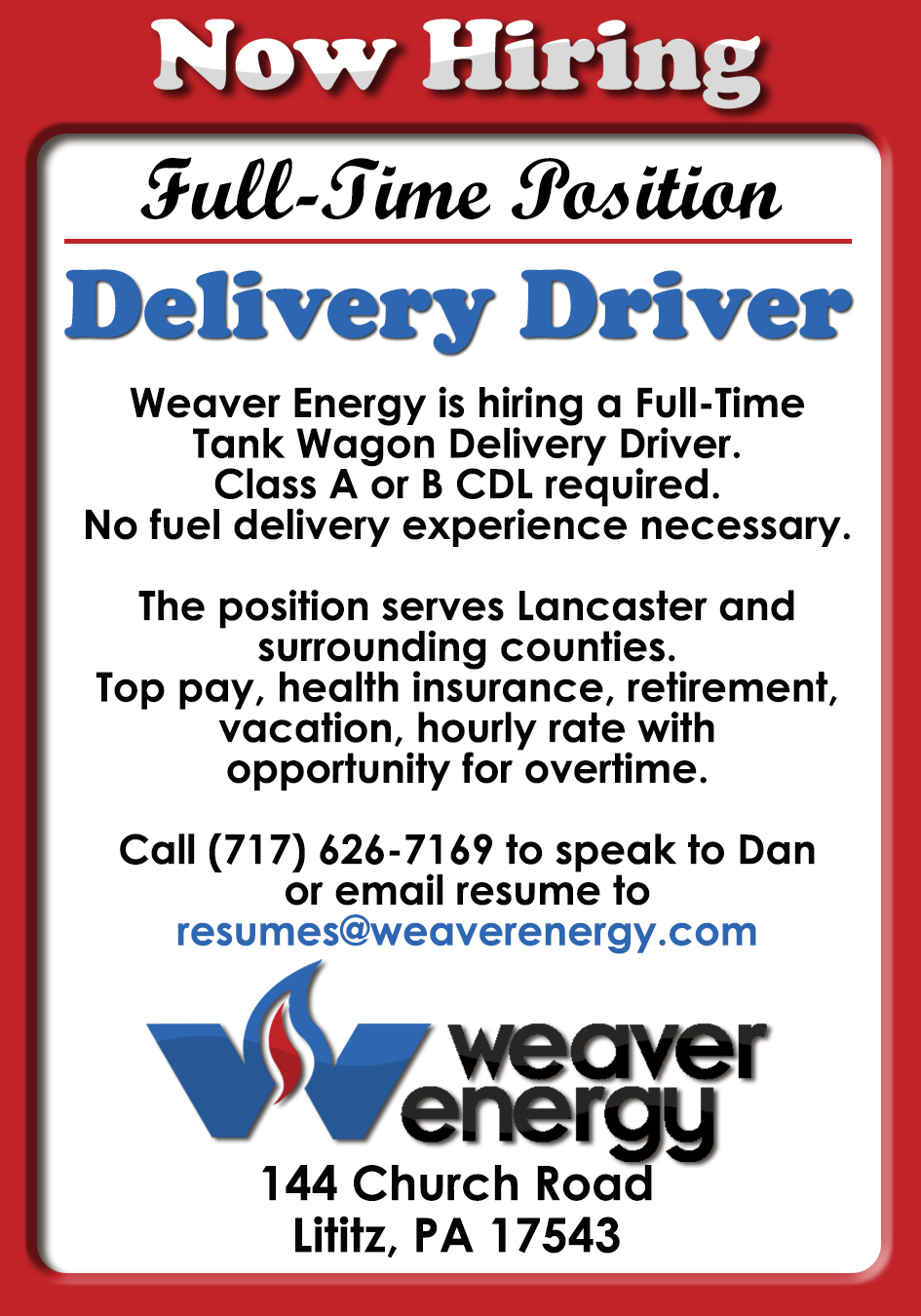 now-hiring-full-time-delivery-driver-weaver-energy-residential